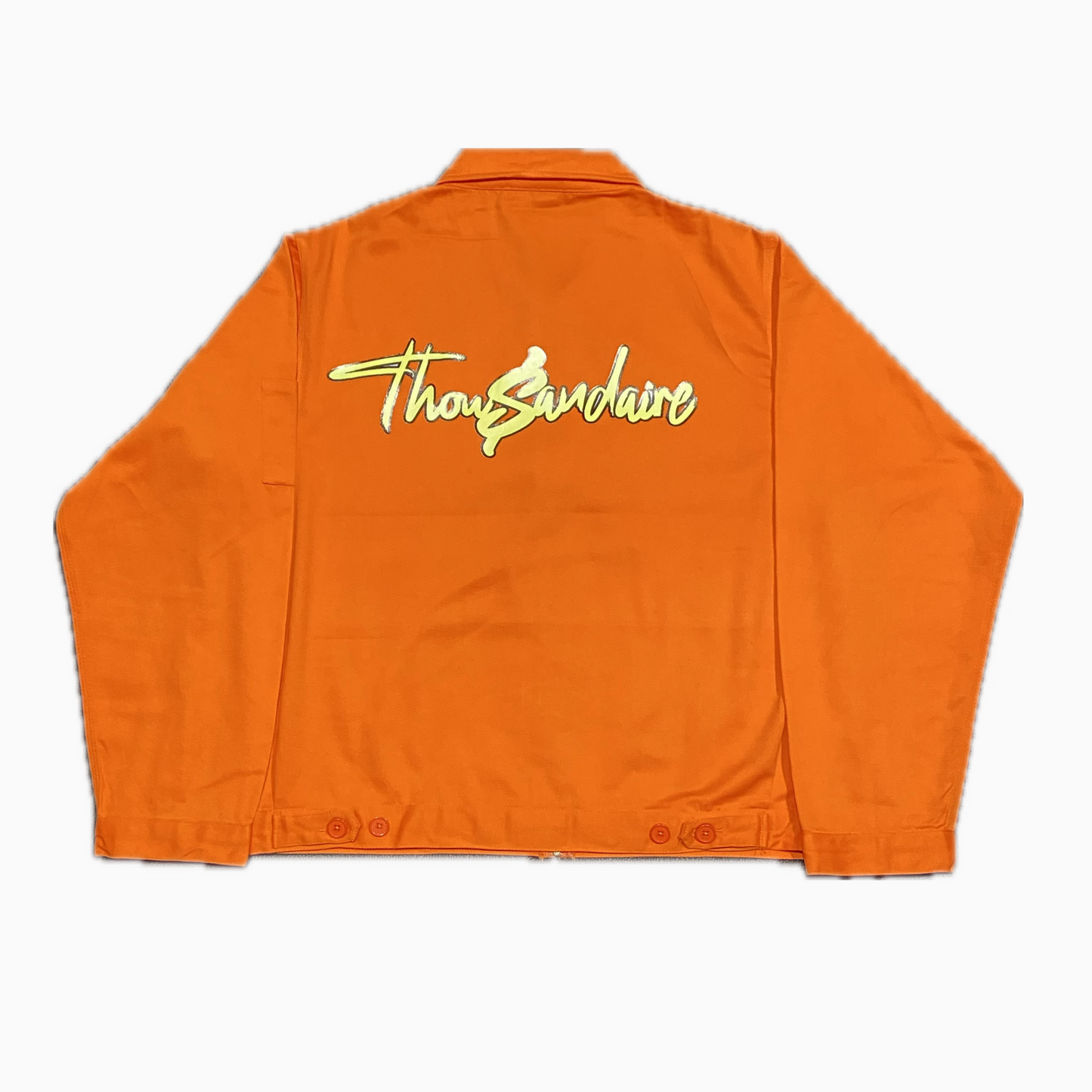 Thowsandaire Orange and yellow denim jacket