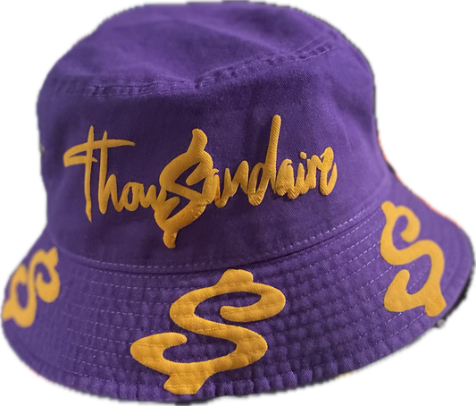 Purple Yellow Thowsandaire bucket hat