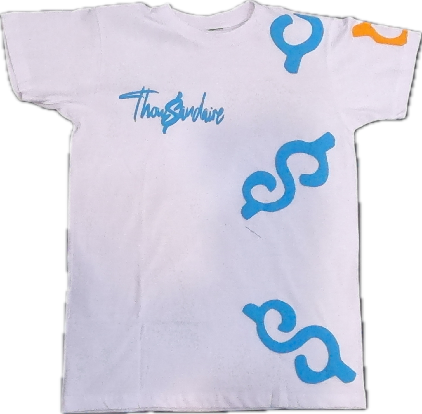 Sky blue Orange Thowsandaire T shirt