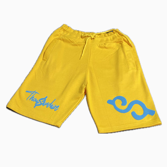 Yellow Sky Blue Thowsandaire Shorts