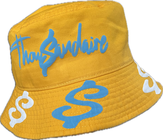 Yellow Baby Blue White Thowsandaire Bucket Hat