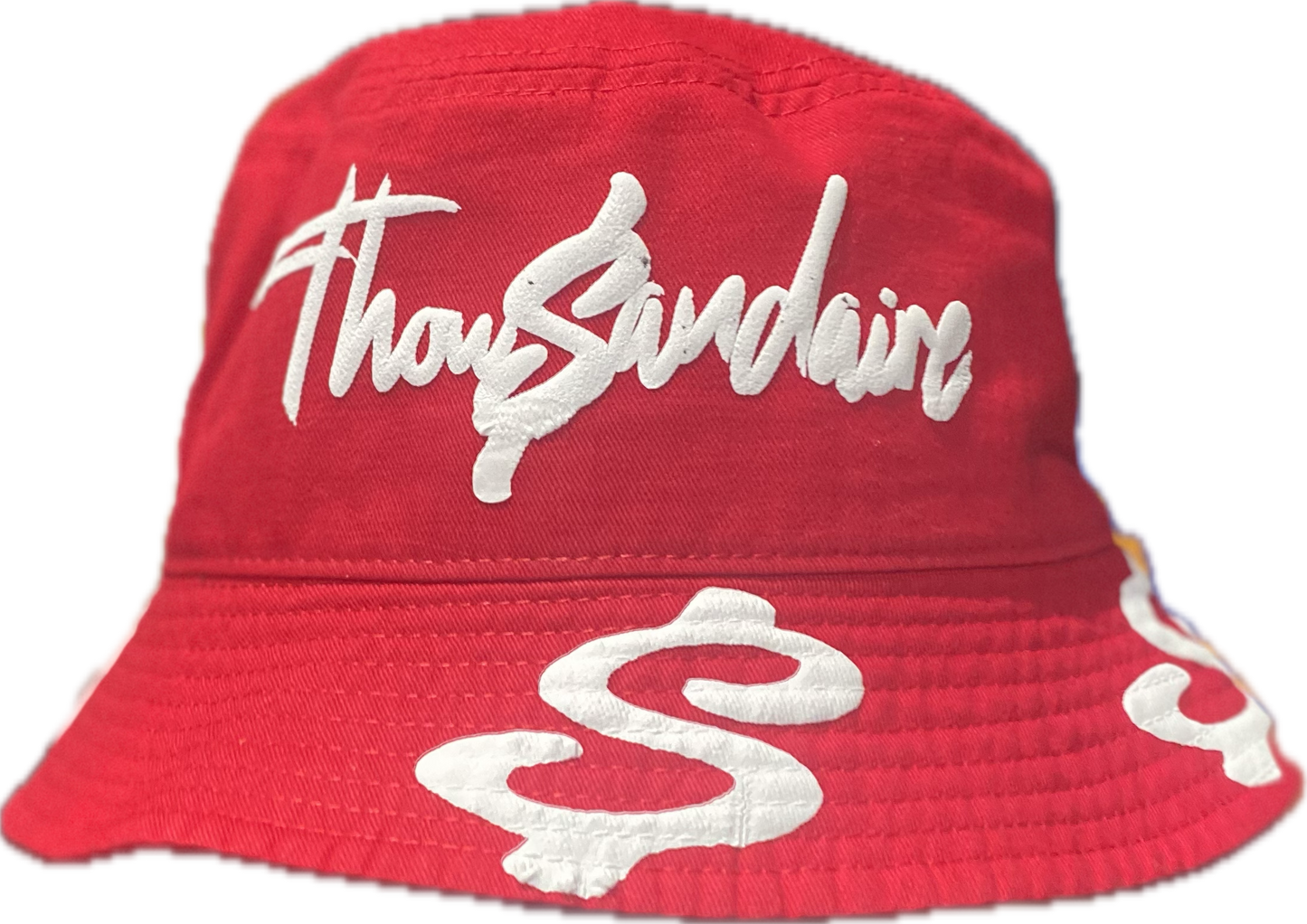 Red and White Thowsandaire Bucket Hat