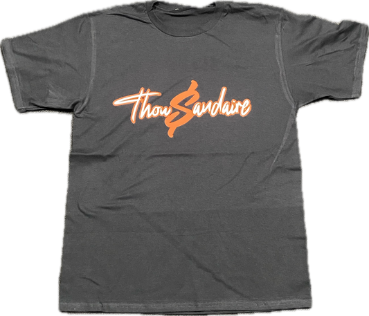 Thowsandaire Black and Orange T shirt