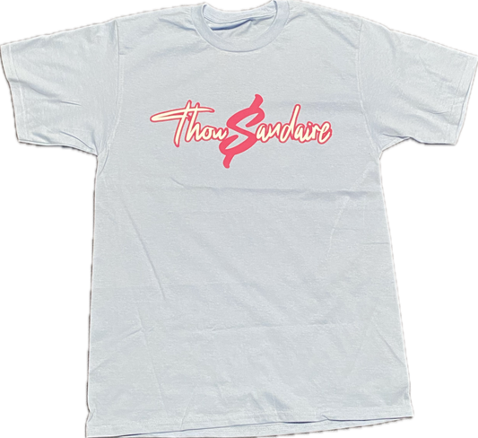 Thowsandaire Sky Blue and Pink t shirt